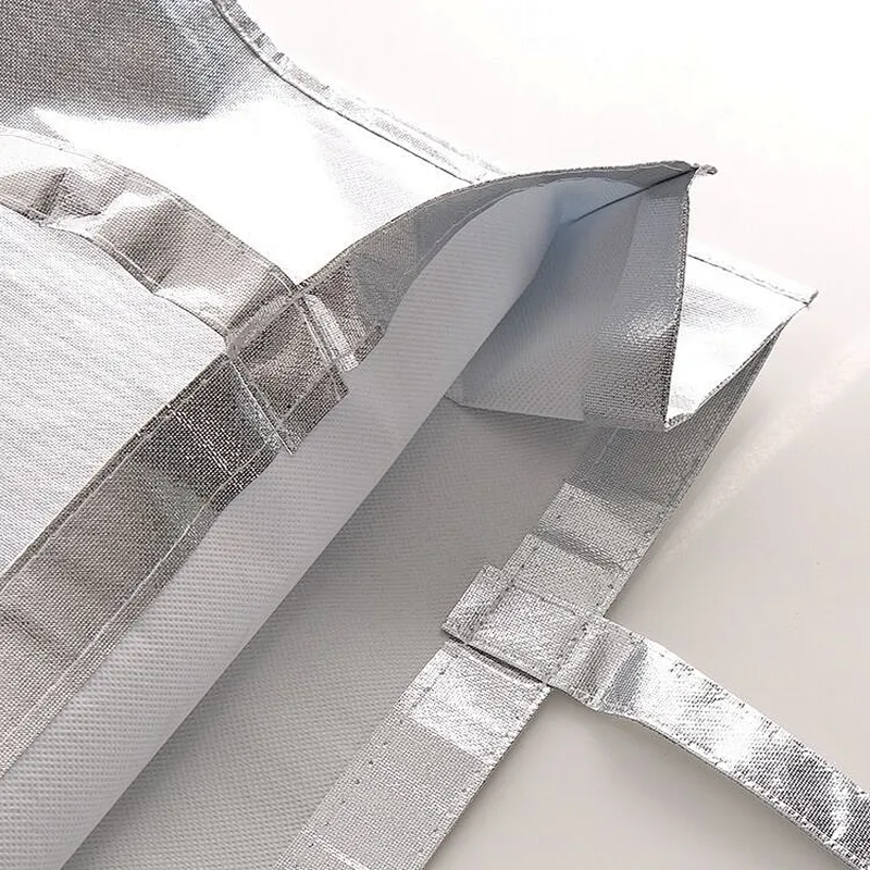 Wholesale gold and silver non-woven tote bag shopping