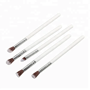 White 10pcs Cosmetic Synthetic Hair Makeup Brush Set Private Label
