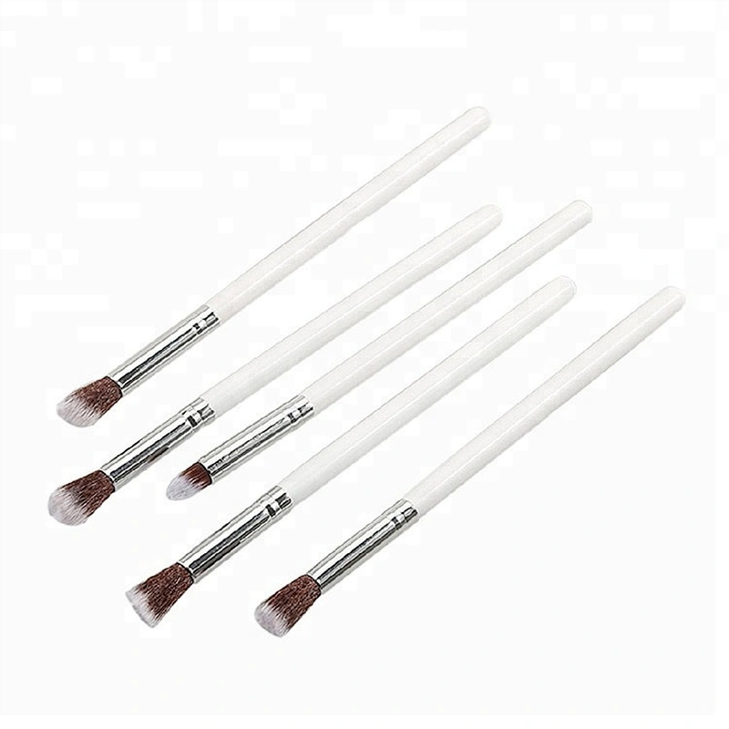 White 10pcs Cosmetic Synthetic Hair Makeup Brush Set Private Label