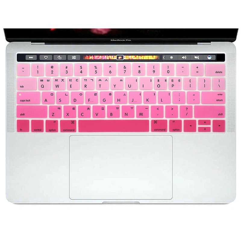 Silicone Rainbow Korean Keyboard Protective Film laptop keyboard cover for Macbook New Pro 13