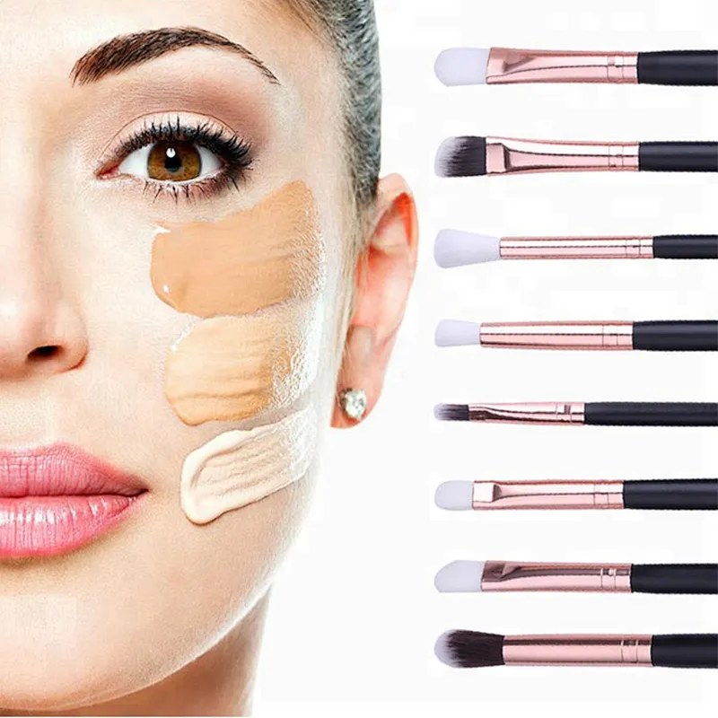12Pcs Makeup Brushes Kits Black Wooden Handle Soft Portable Cosmetic Make Up Brush Beauty Eyeshadow Cosmetic Brush Tool Set