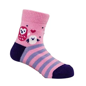 Cotton Jacquard Pink Purple Navy Lovely Children Baby Girl Non Anti Slip PVC Rubber Home Socks