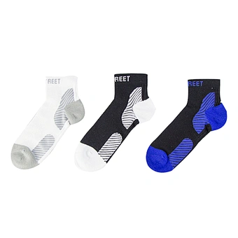 Fashion Custom Design Cotton Half Short Over Ankle Free Terry Jacquard Sports Socks for Running Cycling