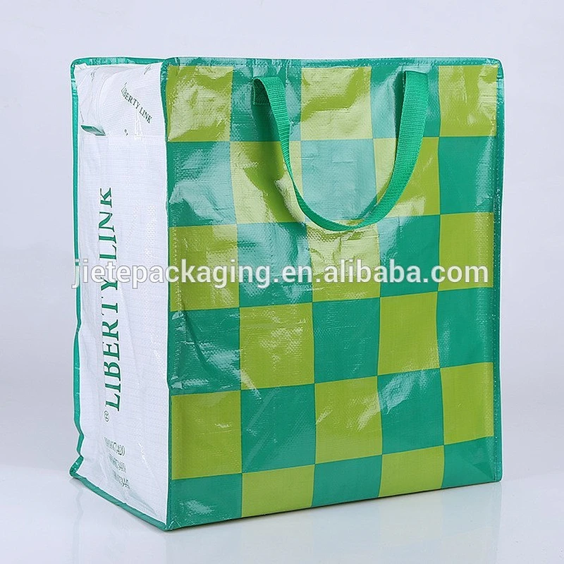recyclable pp woven shopping bag with printing