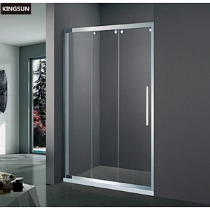 K-55 Hotel Supply 3 Sides Stainless Steel Frame Shower Door Glass Door