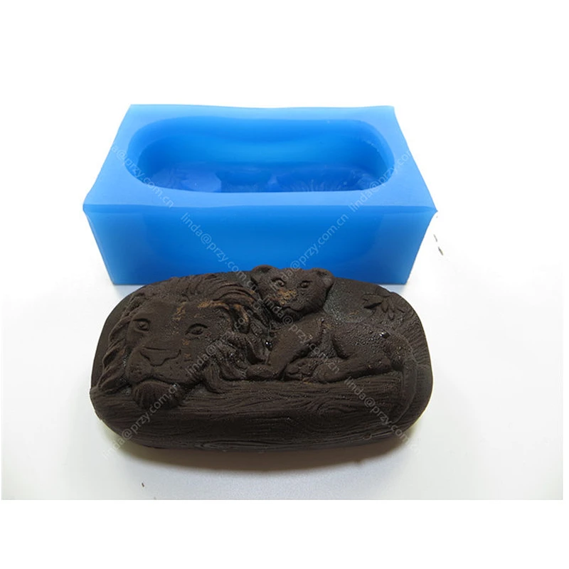 Lion Pattern Handmade SOAP mold Cake mould Silicone Aroma stone molds