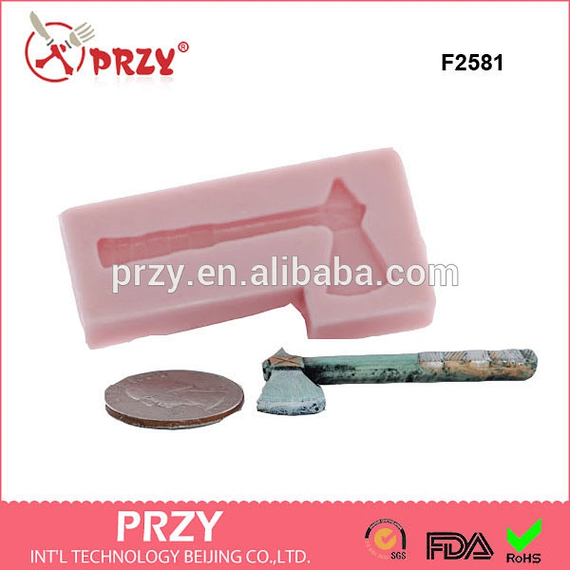 F2581 Tomahauk Silicone Mold Hatchet fondant Mold Ax Mold for silicone