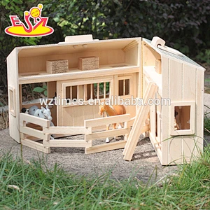 2018 Großhandelsmode aus Holz Bauernhofspielzeug für Kinder spielen W06A166