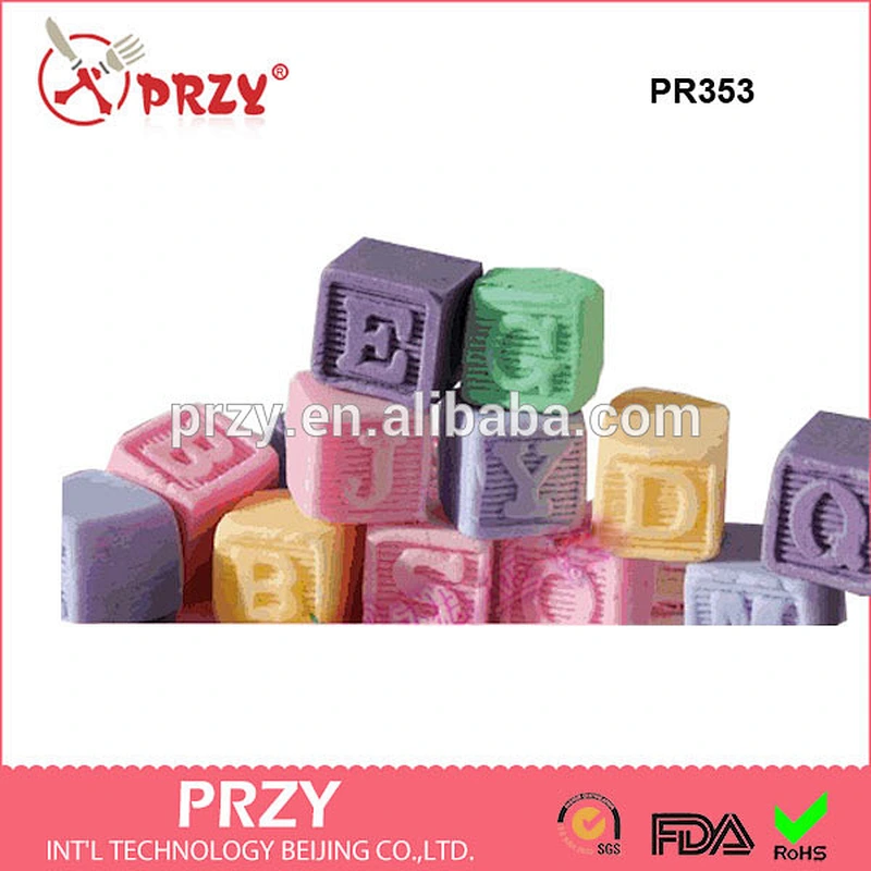 PR353 Silicone Mold Alphabet silicone mold Building Blocks silicone mold