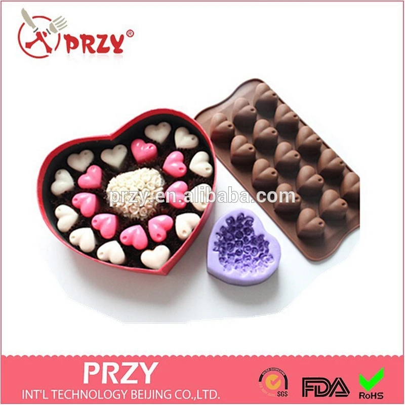 DIY chocolate valentine's day the silicone mold\Handmade silicone soap molds