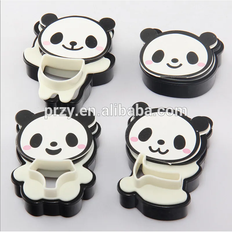 T107 PRZY panda shape cake decorating tools , panda shape cookie cutter set