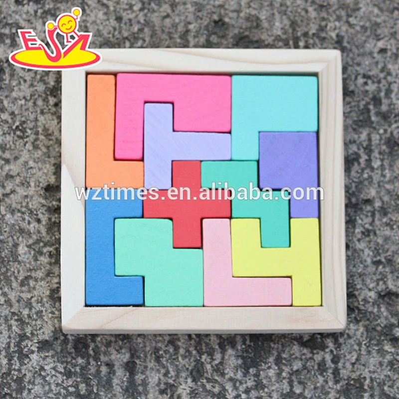 2018 Neues Design Baby Holz Tetris Puzzle pädagogische Kinder Holz Tetris Puzzle beste Design Kind Holz Tetris Puzzle W14A179