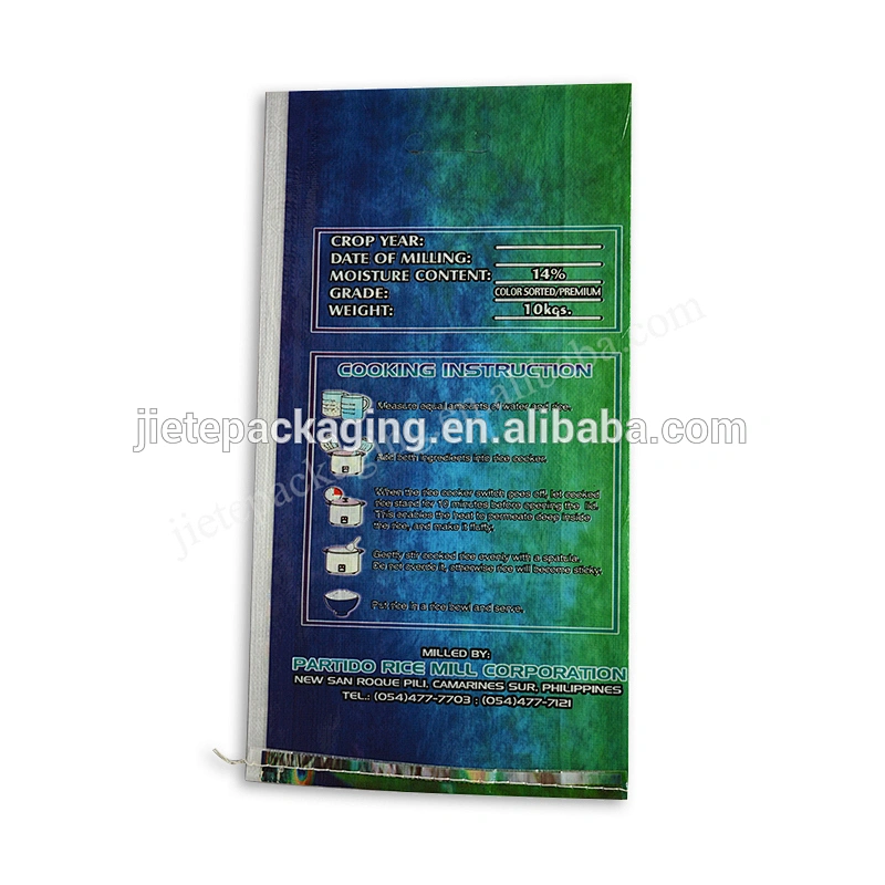 10kg Polypropylene Rice Woven Packaging Bag With Handle