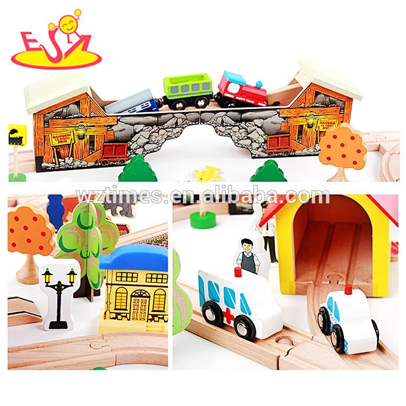 wholesale creative wooden train tracks toy for kids W04C060
