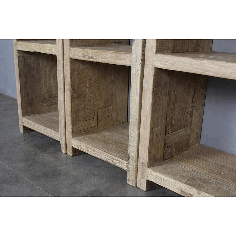 asian chinese vintage antique rustic reclaimed natural bookshelf furniture