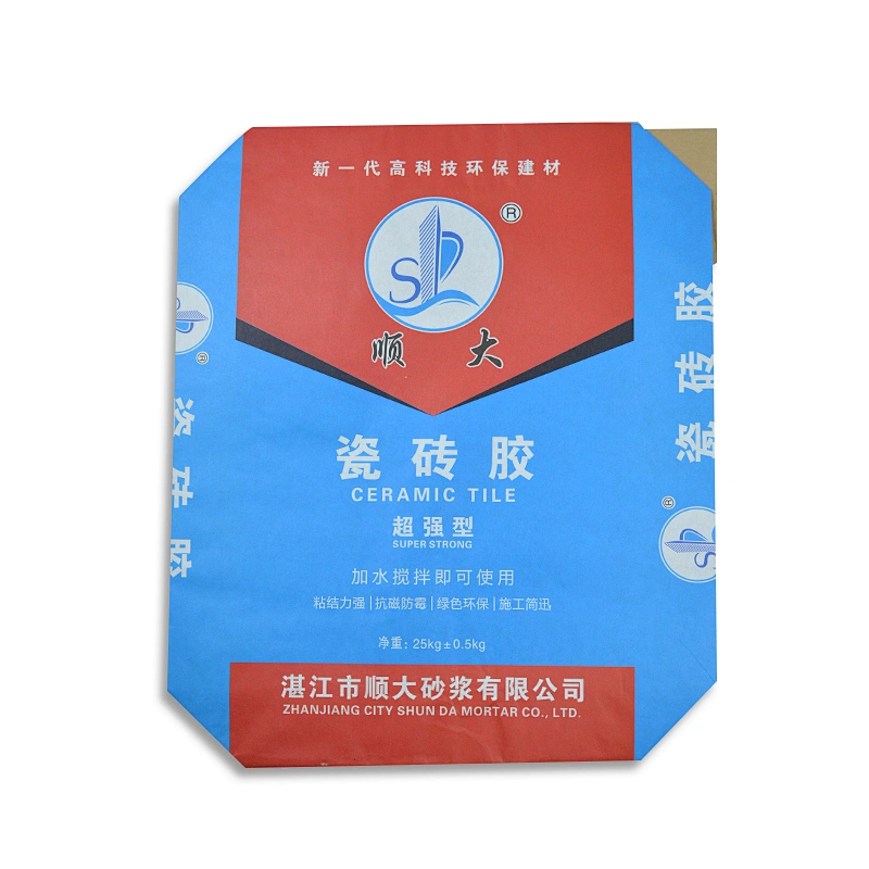 Industrial use block-bottom kraft paper valve bags 25kg