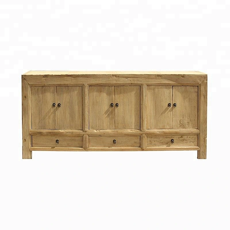 wholesale chinese antique rustic reclaimed elm wood storage buffet furniture