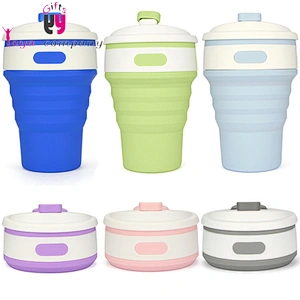 Amazon Hot Sale Outdoor Portable Squeeze Silicone Flexible Foldable Collapsible Sport Water Bottle Wholesale