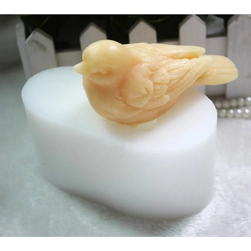 3D Bird sparrow Handmade DIY Animals Soap Silicone molds for candle aroma stone baking molds