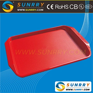 Rectangular Food Court Tray ABS material square plate and fast food plate tray (SY-FFT19F SUNRRY)