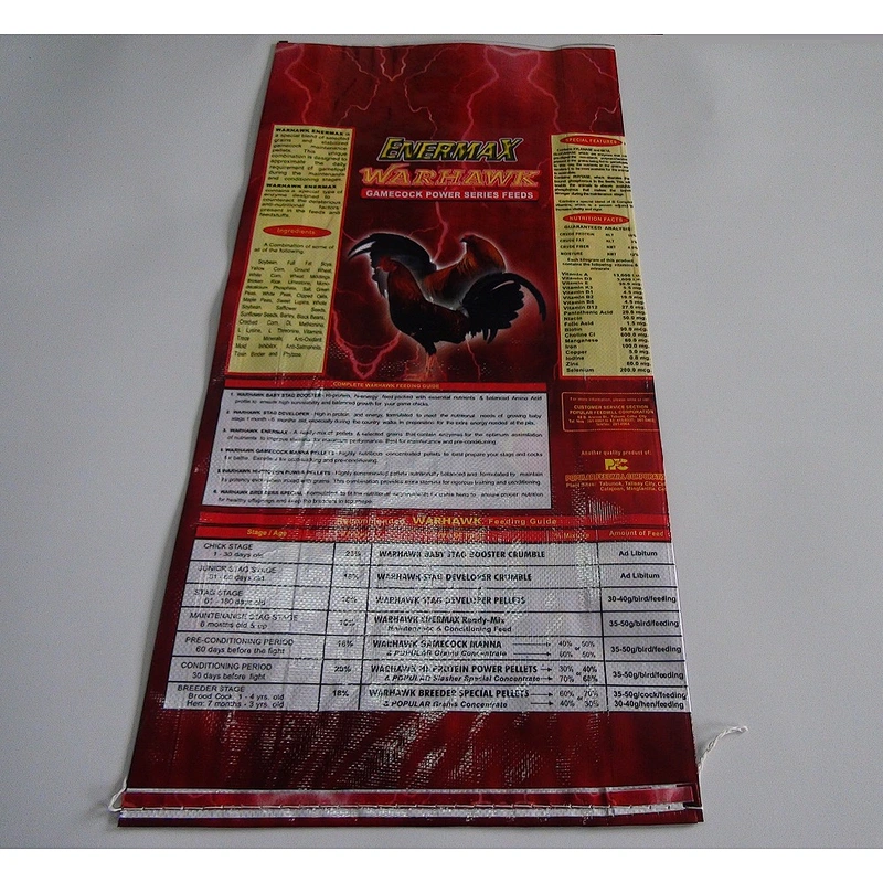 High quality customized new material 25kg 50kg pp woven chicken feed bag