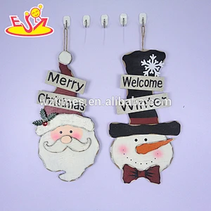 2017 New design wooden festivaly door decorations mini wooden festivaly door decoration W09D015