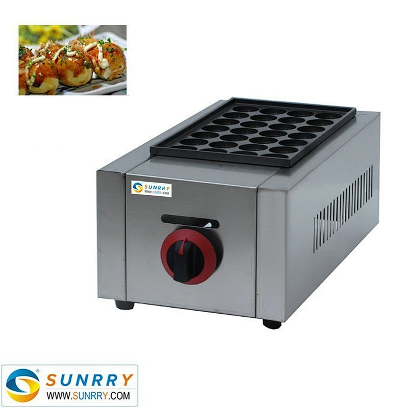 Hot sell countertop non-stick gas fish ball furnace grill and takoyaki making machine