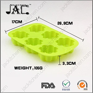 6 Flowers Silicone Muffin Cups Handmade Cake Baking Mold