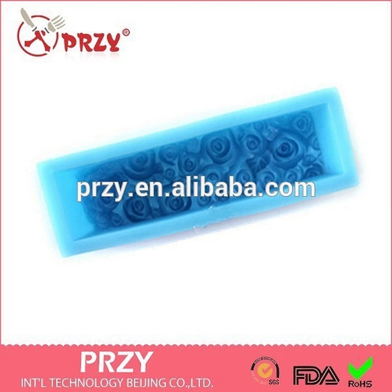 flower loaf mould rose mold silicone handmade mould for soap and cake rose rectangle mold for silicone mould