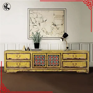 beijing chinese antique cabinet tv, rustic wood furniture