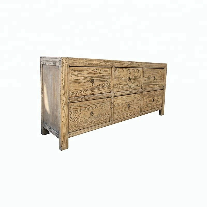 wholesale rustic reclaimed natural wood storage living room furniture