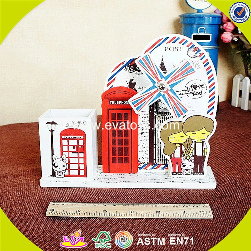 wholesale baby wooden decorative music box kids brush pot wooden decorative music box W02A035