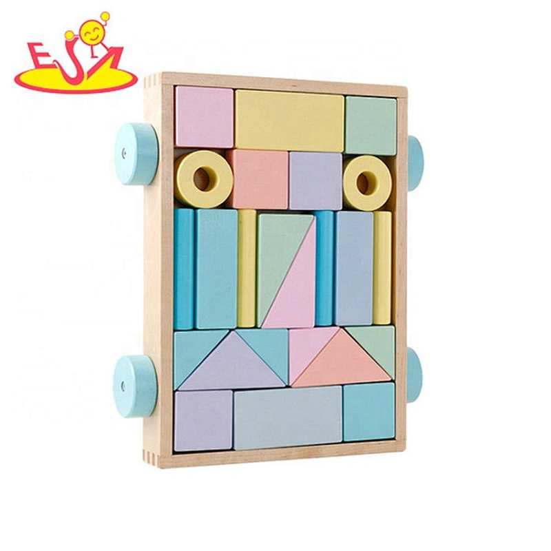 2019 New design educational wooden kids building kits for wholesale W13C039B
