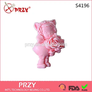 S4196 PRZY Wholesale 2D silicone Soap/polymer/clay/cold porcelain mold - Rosie Doll