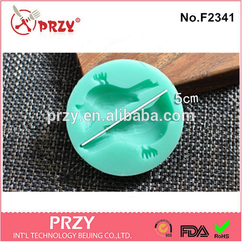 F2341 bird shaped fondant silicone clay mold