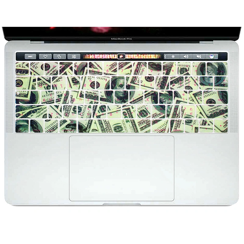 Hot Selling 2019 Amazon thai Custom Silicone Keyboard Protector for Macbook Pro 13 Inch Touch Bar Keyboard Skin
