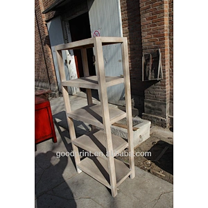 Chinese Antique Vintage Recycled Wooden Display Shelf