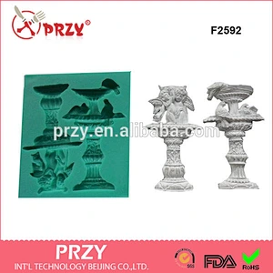 F2592 Antique Fountains Silicone Mould / Antique Fountains Sugarcraft Cake Decorating Fondant / fimo mold