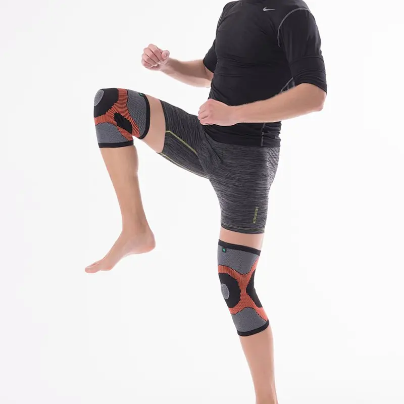 Comfortable orthopedic knee sleeve knee bend design Special close-edge design