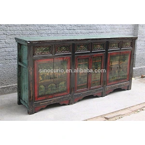 2017 wholesale furniture china chinese antique long sideboard painted furniture use lacquer painting