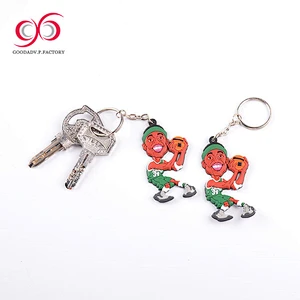 Wholesale price custom pvc volleyball smart keychain rubber key chain