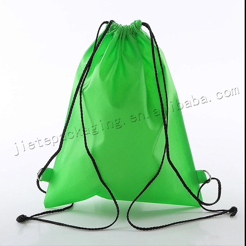 Customized promotion cheap non woven foldable reusable drawstring shopping bag