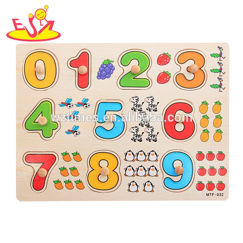 Wholesale educational children wooden fruits pattern shape puzzle for sale W14M111