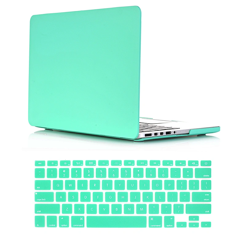 2 in 1 Clover Green Hard Case and Silicone Keyboard Cover custom plastic case For macbook pro 13 inch case