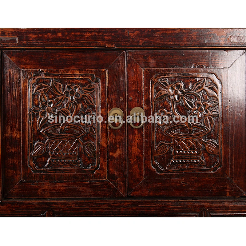 2017 wholesale china furniture antique curio furniture solid wood cabinet