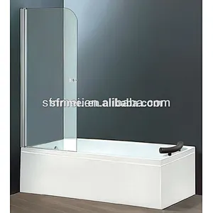 Custom-made Acrylic Sanitary Square Bathtub Shower Screen Combination