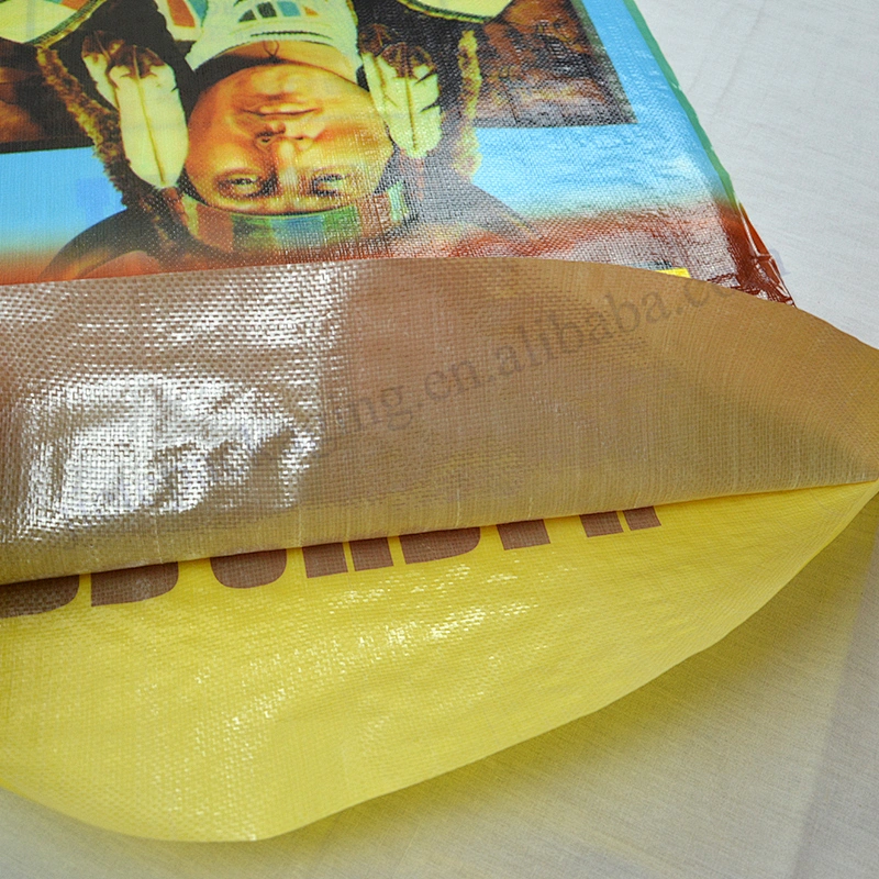 Export to Indian,Dubai transparent plastic bopp laminated pp woven rice bag 50kg for grain,seed,corn,flour,bean