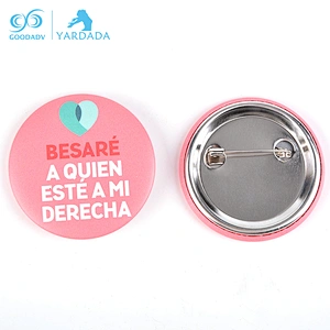 Personality Custom Printed Round Button Badge With Safety Pin