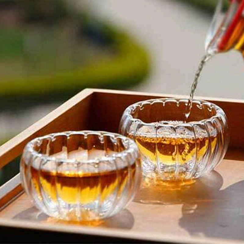 Guangzhou manufacturer best selling products shape small tea glass cup for tea ware