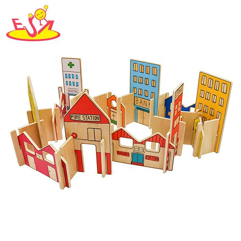 2019 New arrival educational wooden architect toys for kids W03B079